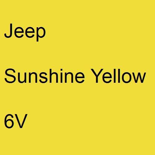 Jeep, Sunshine Yellow, 6V.